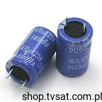 [200szt] 470uF-25V 470uF 25V Electrolytic R=5mm H=17mm RADIAL XUNDA