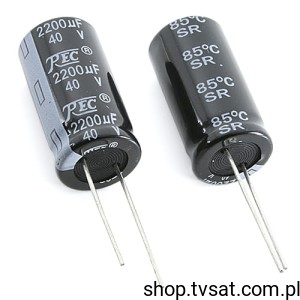 [20szt] SR2200M40V 2200uF 40V Electrolytic 16x31mm RADIAL TRANSCEND