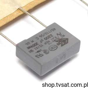 [50szt] R413F12205000M 2.2nF 300V 20% MKP R10.0 KEMET