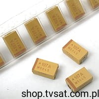[10szt] Tantal SMD-D 100uF 10V Low ESR TPSD107M010R AVX