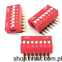 [50szt] DA-07-DIP DIP Switch DIP 7 Position Hor THT APEM