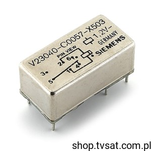 [3pcs] V23040-C0057-X503 Relay 1.2VDC 2A 170 Ohm THT SIEMENS