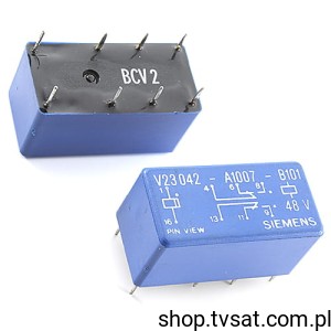 [2pcs] V23042-A1007-B101 Relay 48VDC 2A Coil 6.2kOhm THT SIEMENS