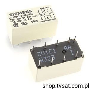 [3pcs] V23042-B2201-B101 Relay5V 2A Dual Coil 300 Ohm THT SIEMENS