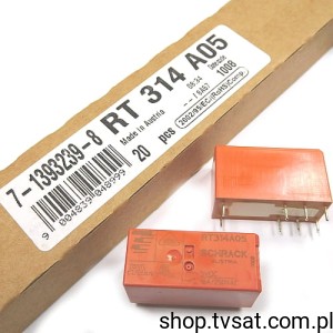 [1pc] RT314A05 7-1393239-8 Relay SPDT 5A 16A 62 Ohm THT SCHRACK