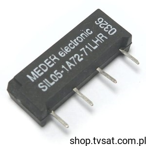 [3szt] SIL05-1A72-71LHR Reed Relay 5VDC 1A Coil 1kOhm SIL4 MEDER