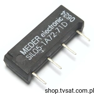 [5szt] SIL05-1A72-71D Reed Relay 5VDC 1A Coil 500 Ohm SIL4 MEDER
