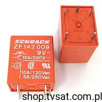 [3pcs] ZF142009 Relay 9VDC 10A Coil 160 Ohm THT SCHRACK