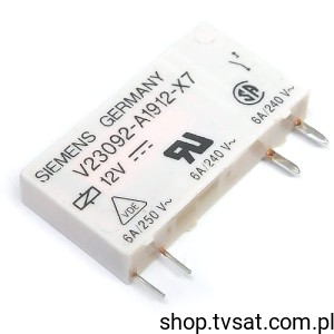 [3pcs] V23092-A1912-X07 Relay 12VDC 6A Coil 848Ohm SIL4 SIEMENS
