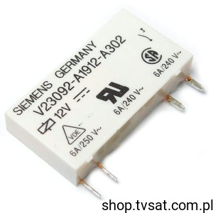 [3pcs] V23092-A1912-A302 Relay 12VDC 6A Coil 848Ohm SIL4 SIEMENS