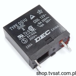 [5pcs] DG1U-12VDC Relay Coil 12V 270 Ohm 8A THT DEC