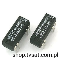 [3szt] DIP12-2A72-21L Reed Relay 12VDC 1A 500 Ohm THT MEDER