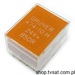 [2pcs] 474-10H Relay 24V 850Ohm 4_Switch_NO THT GRUNER