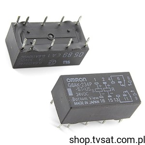 [2szt] G6AK-234P-ST-US-DC24 Relay 24VDC 1A 2880-Ohm THT OMRON