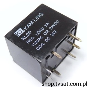 [3pcs] KL2P-DC24V Relay 24VDC 5A RI=1130R 2_Form_C THT KAM LING