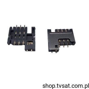 [20szt] CCM03-3754LFT-AU SIM Card Conn. 6Pin, Switch SMD C&K