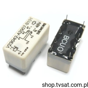 [3pcs] V23042-A2007-B201 Relay 48VDC 2A Coil 6 kOhm THT SIEMENS