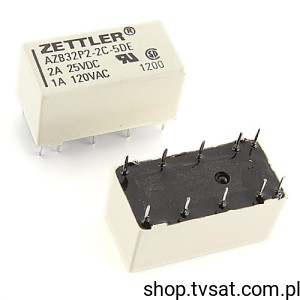 [3pcs] AZ832P2-2C-5DE Relay 5VDC 1A Coil 250R DPDT THT ZETTLER