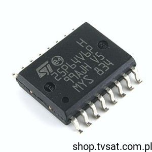 [2pcs] M25P64-VMF6P Flash Memory 64Mbit 50MHz SPI SMD-SO16L STM