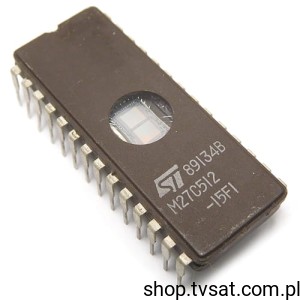 [4pcs] M27C512-15F1 512KB UV EPROM DIP28CW STM