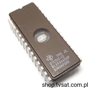 [9pcs] TMS27C512-12 512Kbit UV EPROM DIP28CW TI  USED