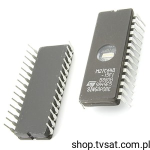 [3pcs] M27C64A-15F1 64Kbit UV EPROM DIP28CW STM