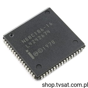 [4szt] N80C186-16 CMOS 16-Bit 16MHz UPC SMD-PLCC68 INTEL