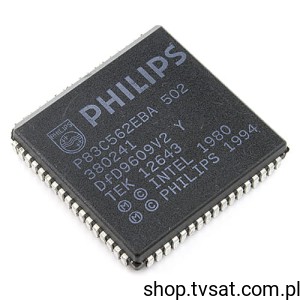 [2pcs] P83C562EBA-502 UPC 8Bit ADC UART SMD-PLCC68 PHILIPS
