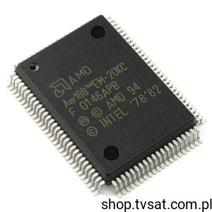 [2pcs] AM188EM-20KC/W UPC Compat 80C188 SMD-PQFP100 AMD