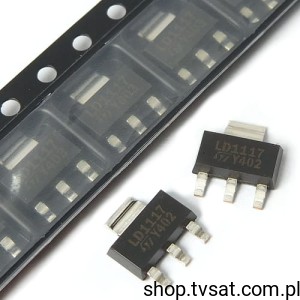 [50szt] LD1117STR ADJ 0.8A Low Drop Regulator SMD-SOT223 STM
