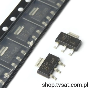 [40pcs] LD1117S33TR LDO Reg. 3.3V 0.8A SMD-SOT223 STM
