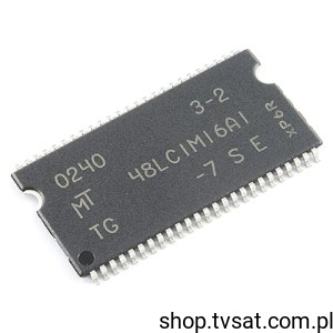 [3szt] MT48LC1M16A1TG-7SE SDRAM 256MBit SMD-TSOP50 MICRON