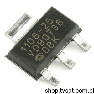 [20szt] TC1108-2.5VDB LDO Regulator, 2.5V . 0.3A SMD-SOT223 MICROCHIP