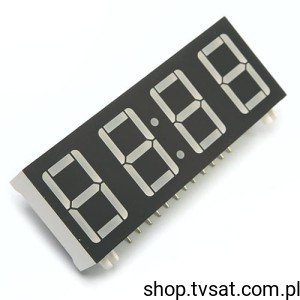 [20szt] KT4056SGI LED 4X7 Charact Yellow 7-Segment SIL12 KOUHI 800