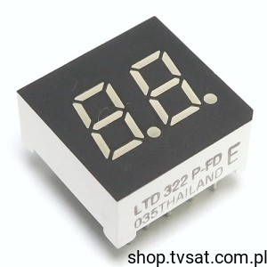 [40szt] LTD322P-FD LED 7-SEGMENT Red DIL10TH LITEON