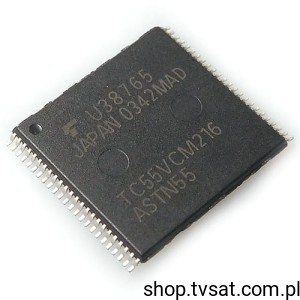 [2szt] TC55VCM216ASTN55 SRAM Memory 4MBit SMD-TSOP48 TOSHIBA