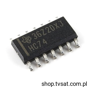 [50pcs] SN74HC74DR Dual D Flip-Flop SMD-SO14 TI 