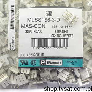 [50szt] MLSS156-3-D Connector Vertic 3 Pin SIL3 ITWPANCON