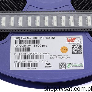 [20szt] 68611014422 Socket 10 Pin to Tape SMD WURTH