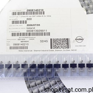 [50szt] 0908140210 Connector 10Pin Pitch1.27mm SMD MOLEX