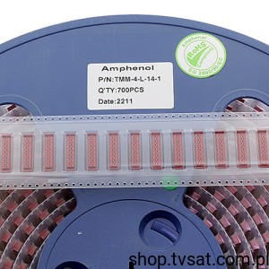 [20szt] TMM-4-L-14-1 Connec Wire to Board F 14Pos 2.54mm THT AMPHENOL