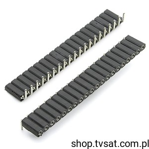 [4szt] PCB-CONNECTOR-ANGLE Socket 20 Pin R=2.54mm THT XUNDA