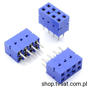 [20szt] 76342-304 Socket 2 x 4 Pin THT BERG