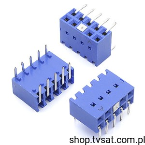 [40szt] 89883-305 Socket 2 x 5 Pin Horiz THT BERG