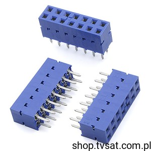 [3szt] 76342-407 Socket 2 x 7 Pin THT BERG