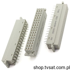 [4szt] 382-44830-9258 Socket 3 x 16 Pin DIN 41612 THT T&B