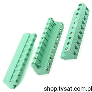 [2szt] CIF10007 Terminal Block F 10 Pos 7.62mm PLUG SAURO