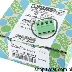 [5szt] MKDS1,5-4-5,08 1715747 Screw Terminal Block 4 Pin THT PHOENIX