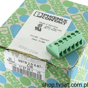 [2szt] MSTB2,5-6-ST-5,08 1757051 Terminal Block 6 Pin PLUG PHOENIX