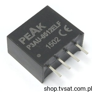 [1pc] P3AU-0512ELF DC-DC In=5V Out=12V 0.5W SIL4 PEAK